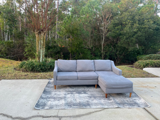 West Elm Light Gray 2 Piece Sectional